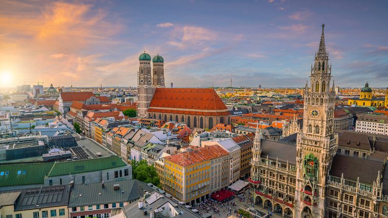 Das Bild zeigt München von oben.